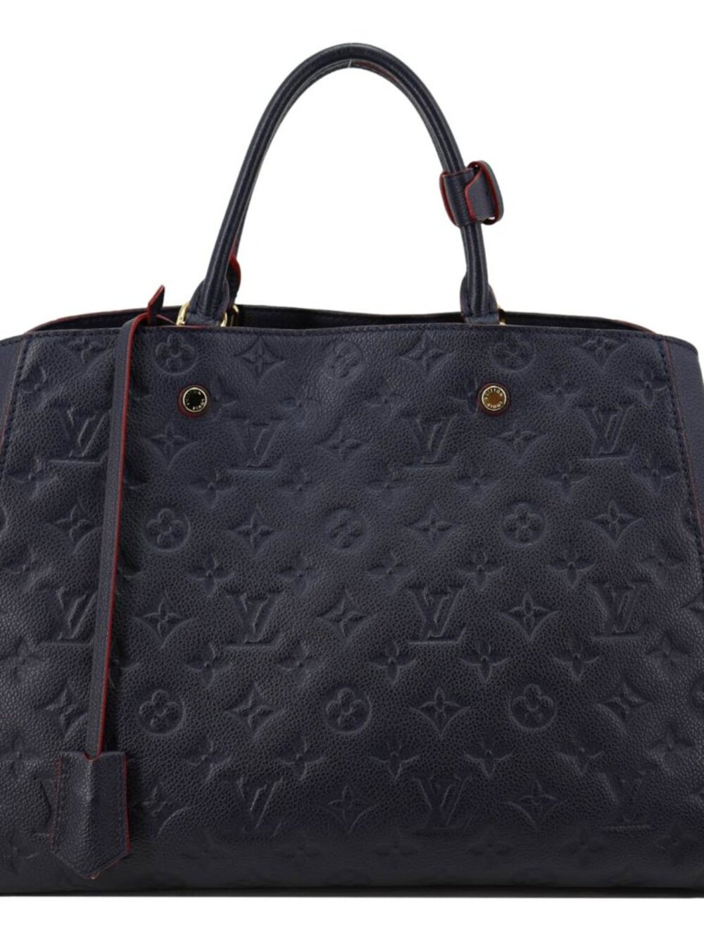 Louis Vuitton Montaigne MM Monogram Empreinte Shoulder Bag Navy Blue - Picture 3 of 11
